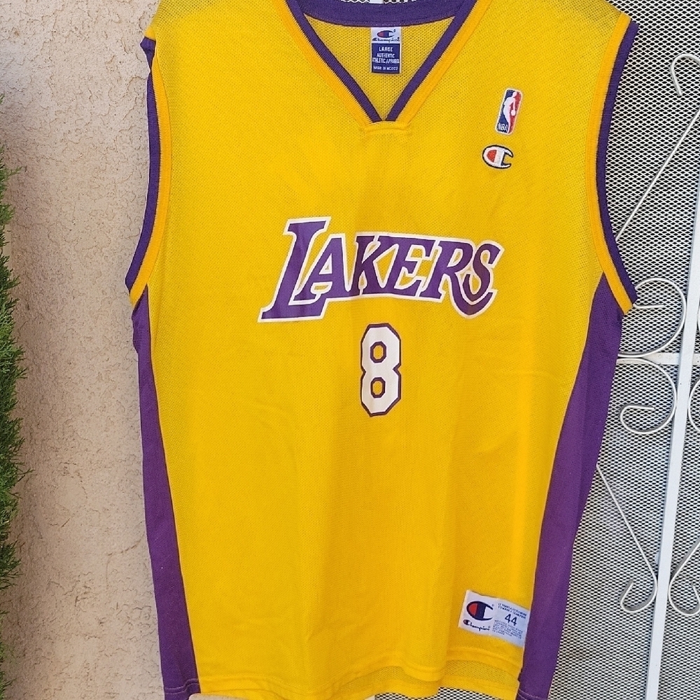 VINTAGE 90's Champion Los Angeles Lakers Kobet Bryant  Jersey Size L Men NBA